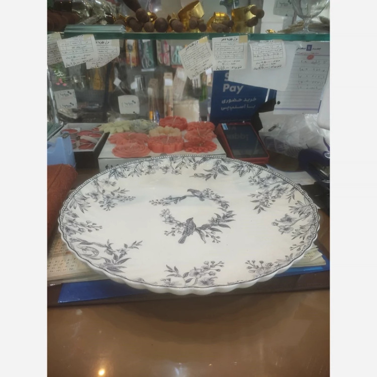 دیس گرد بزرگ چینی گلدکیش خارجی