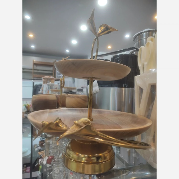 شیرینی خوری دوطبقه چوب گردو لی لیوم
