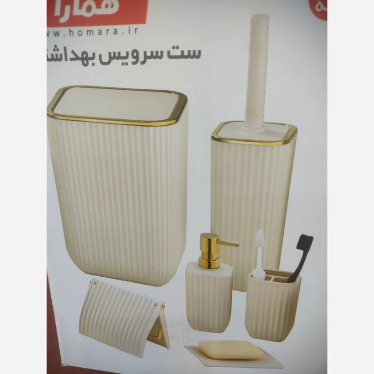 سطل فرچه باد بزنی ست کامل 6 پارچه