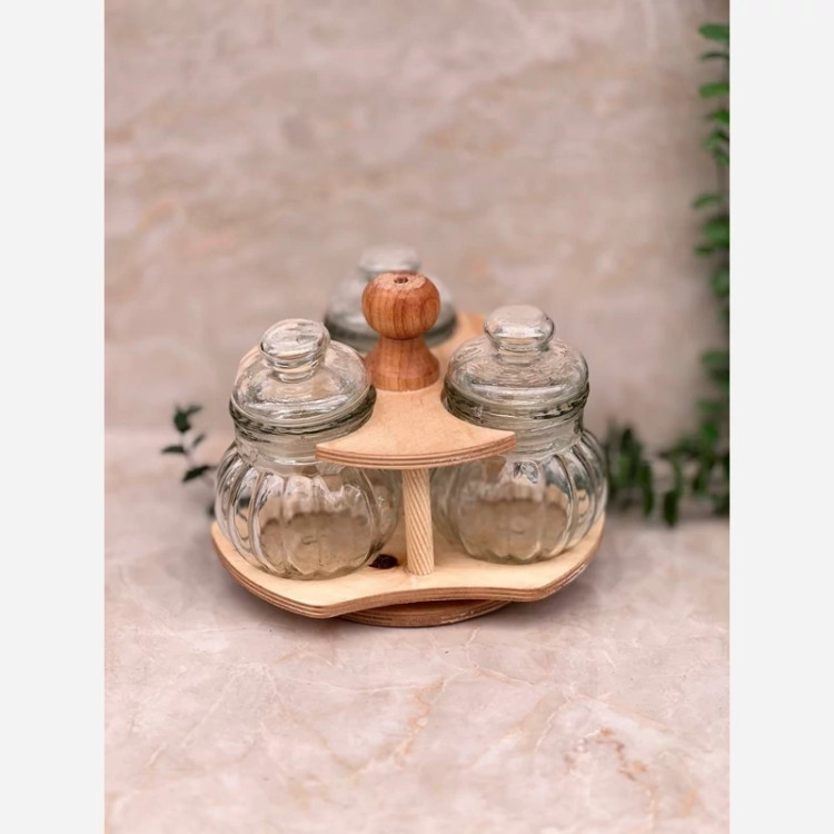 جا ادویه چرخشی رو میزی
