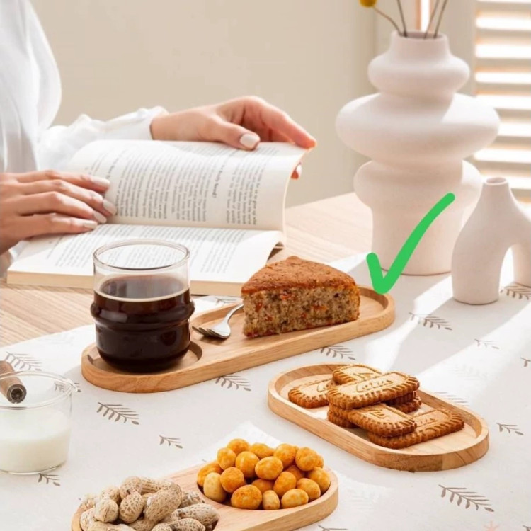 سینی سرو بیضی تک نفره