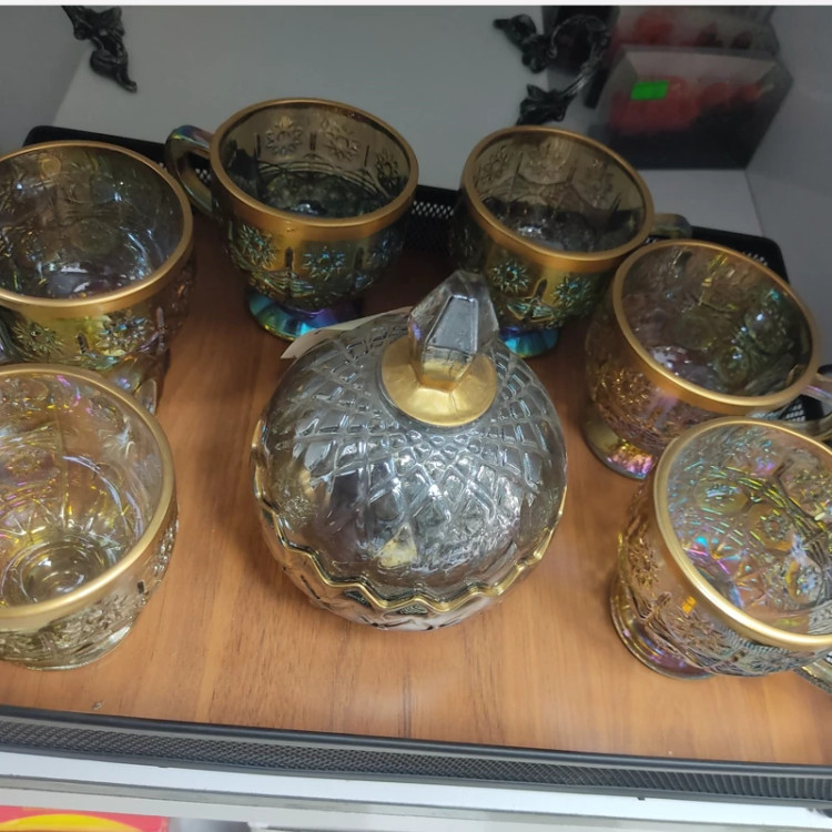 ست چایخوری قندان و فنجان