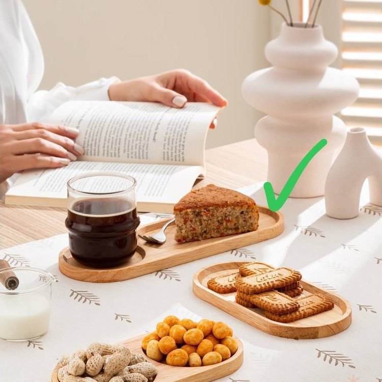 سینی سرو بیضی تک نفره